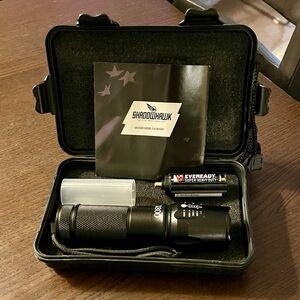 Black Tactical Flashlight Set